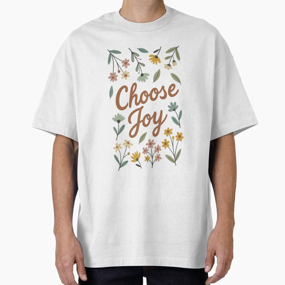Choose Joy Floral Quote – Inspirational Wildflower Typography by stylishdzign