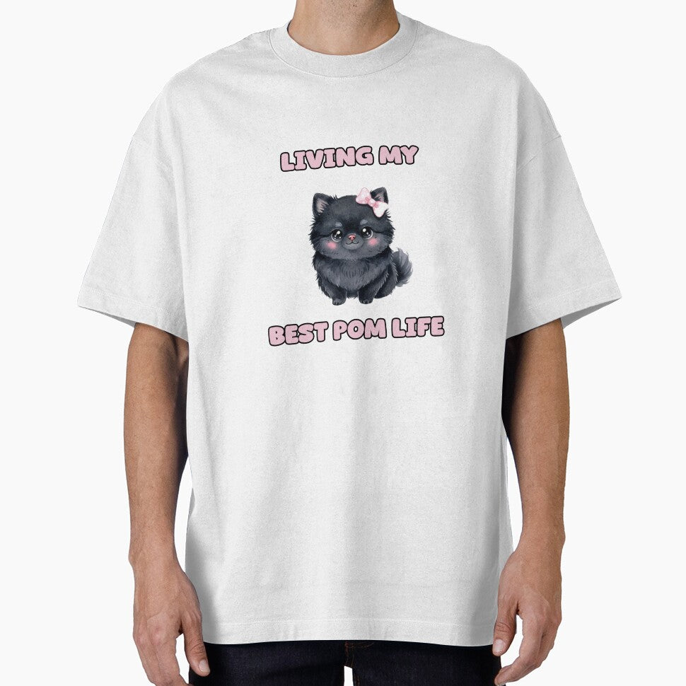 Living My Best Pom Life Pomeranian Lover Design by NatureUnleashed