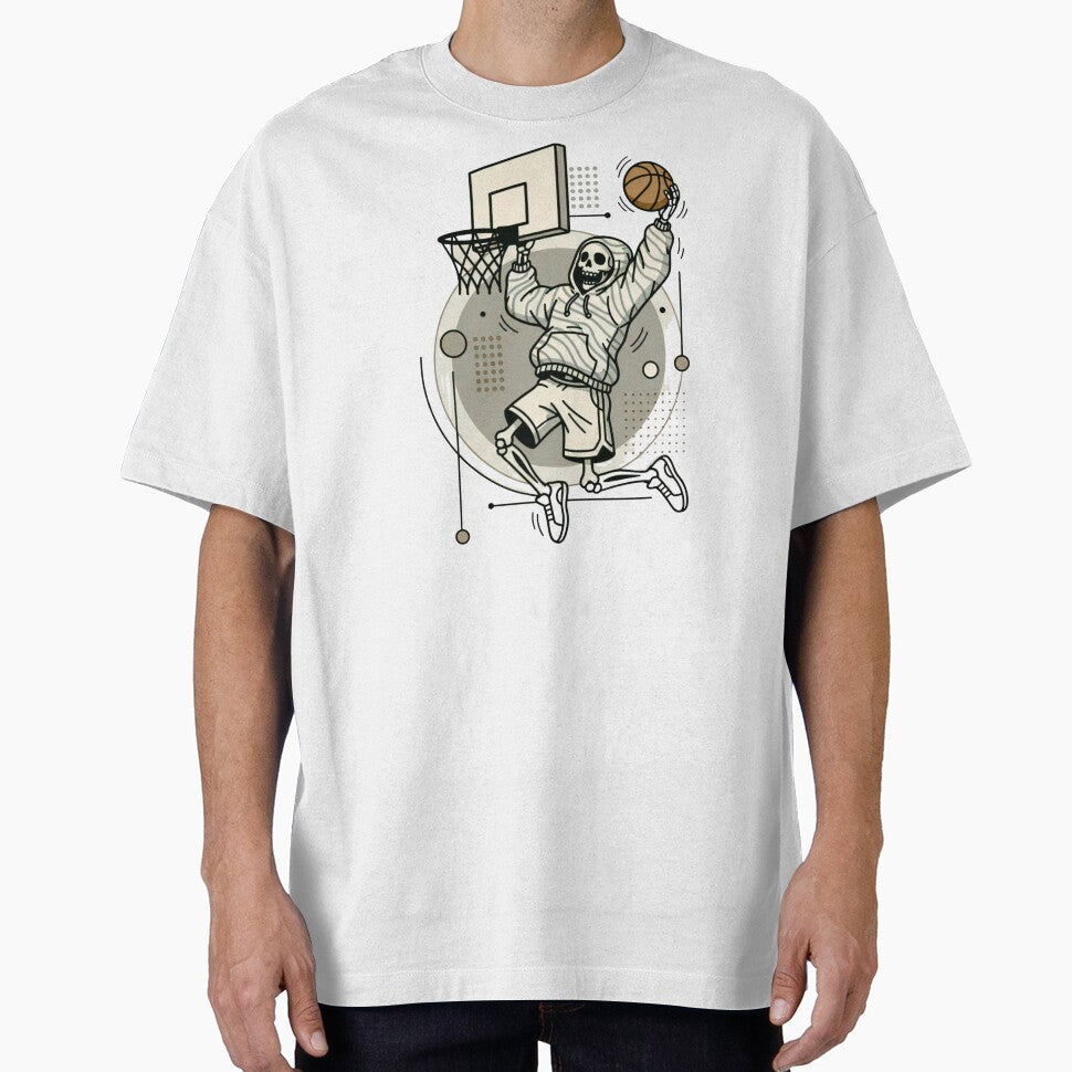 BASKETBALL PLAYER | Minimalist Skeleton Streetwear Art by DEADLINE.