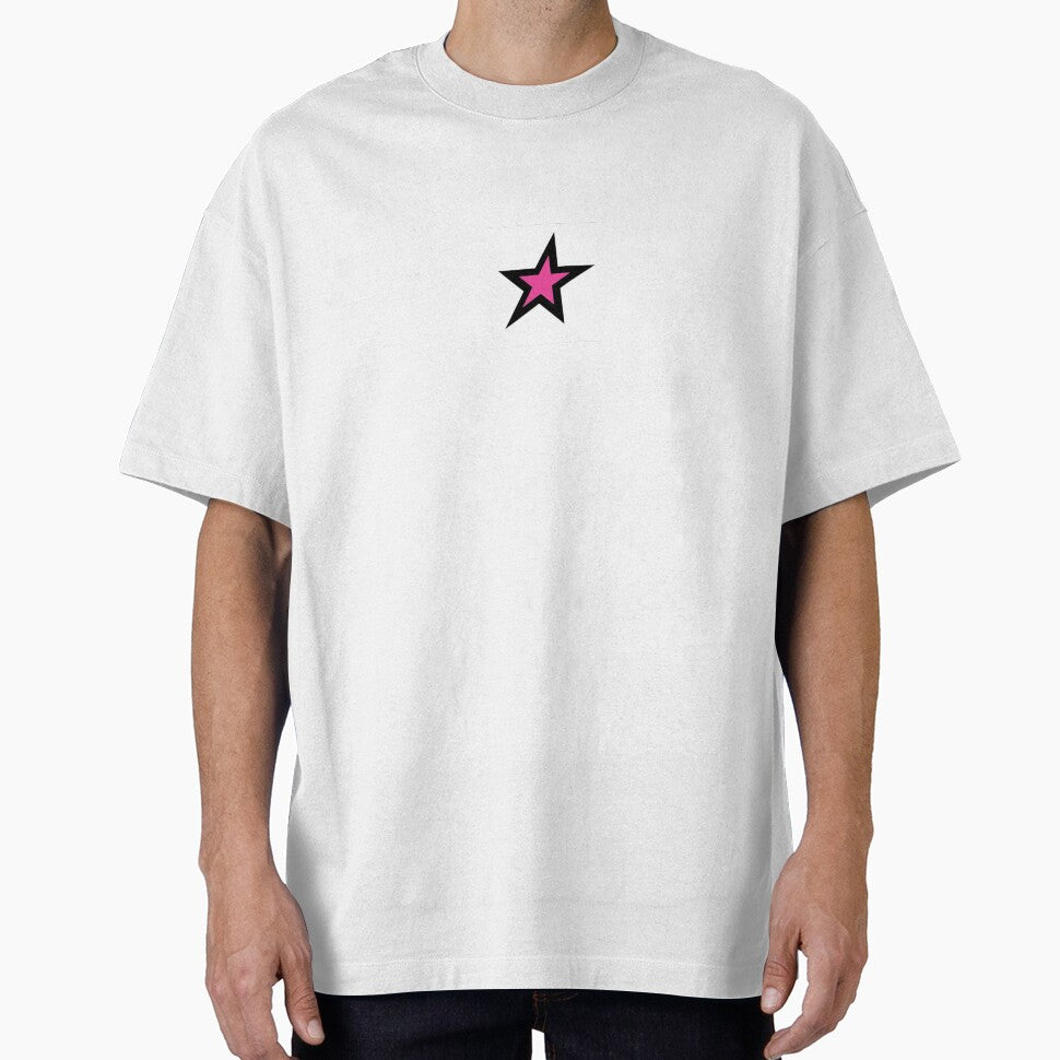 Pink + black star design by abbiejem