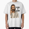 “Flood It Again” Meme Shirt | Holy Chaos in Bold Vector Art | Funny Aesthetic Religious Parody Tee by WAUZ
