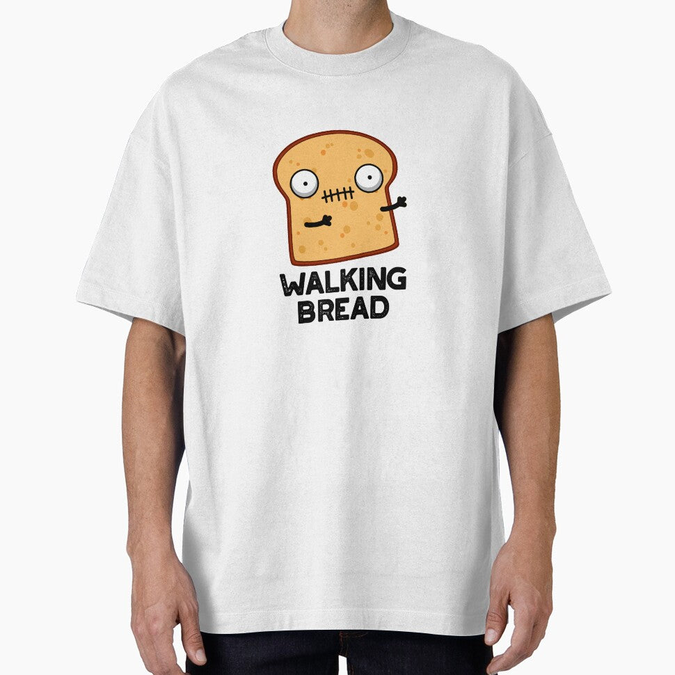 Walking Bread Cute Halloween Zombie Food Pun by punnybone