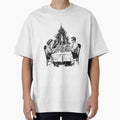 Vintage Family Christmas Dinner – Black and White Holiday Illustration by inkoutninja