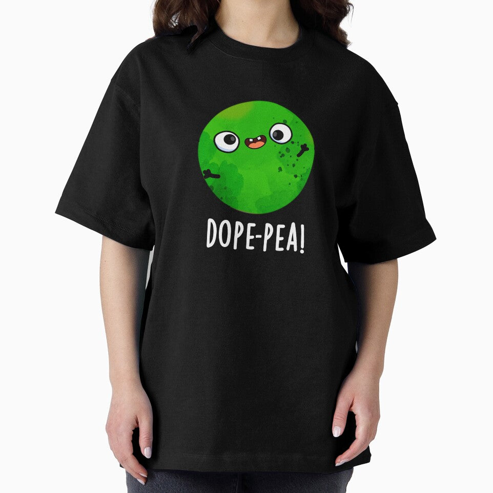 Dope-pea Funny Dopey Pea Pun (Dark BG) by punnybone