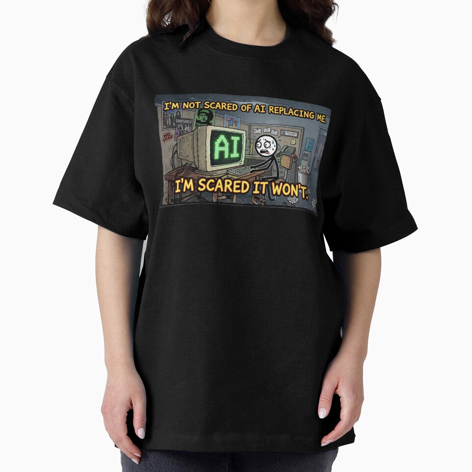 "I'm Not Scared of AI" – Funny Relatable Office Work Humor by MarcjannaArt