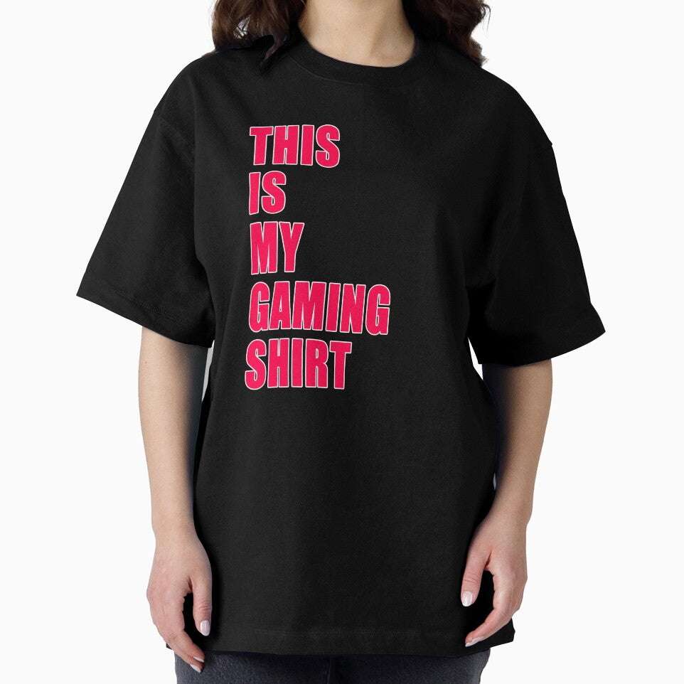 This Is My Gaming Shirt Funny Nerd Gamer Dad Joke Design Red by Jason Gilbert