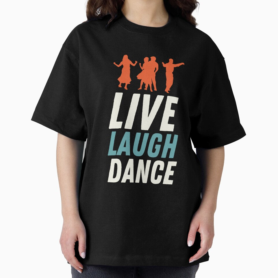 Live Laugh Dance - Short Motivational Saying | Colorful Stylish Dance Typography by Delandor