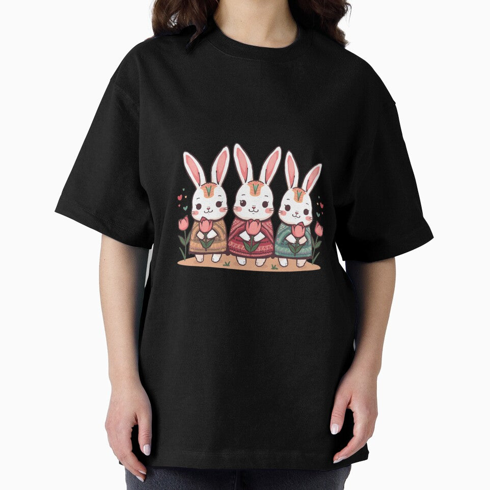Rabbits with Tulips by PatronesKawai