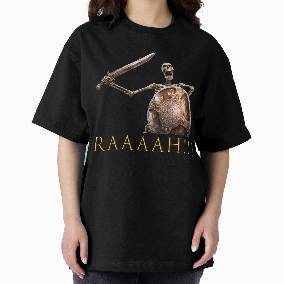 Skeleton Banging Shield — RAAAH Meme by R-A Designs