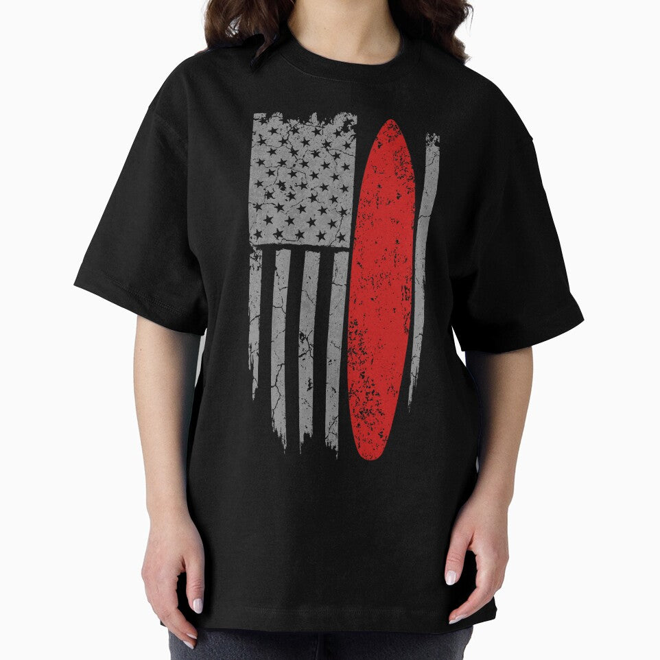 Surfing American Flag by GeniusDesignArt