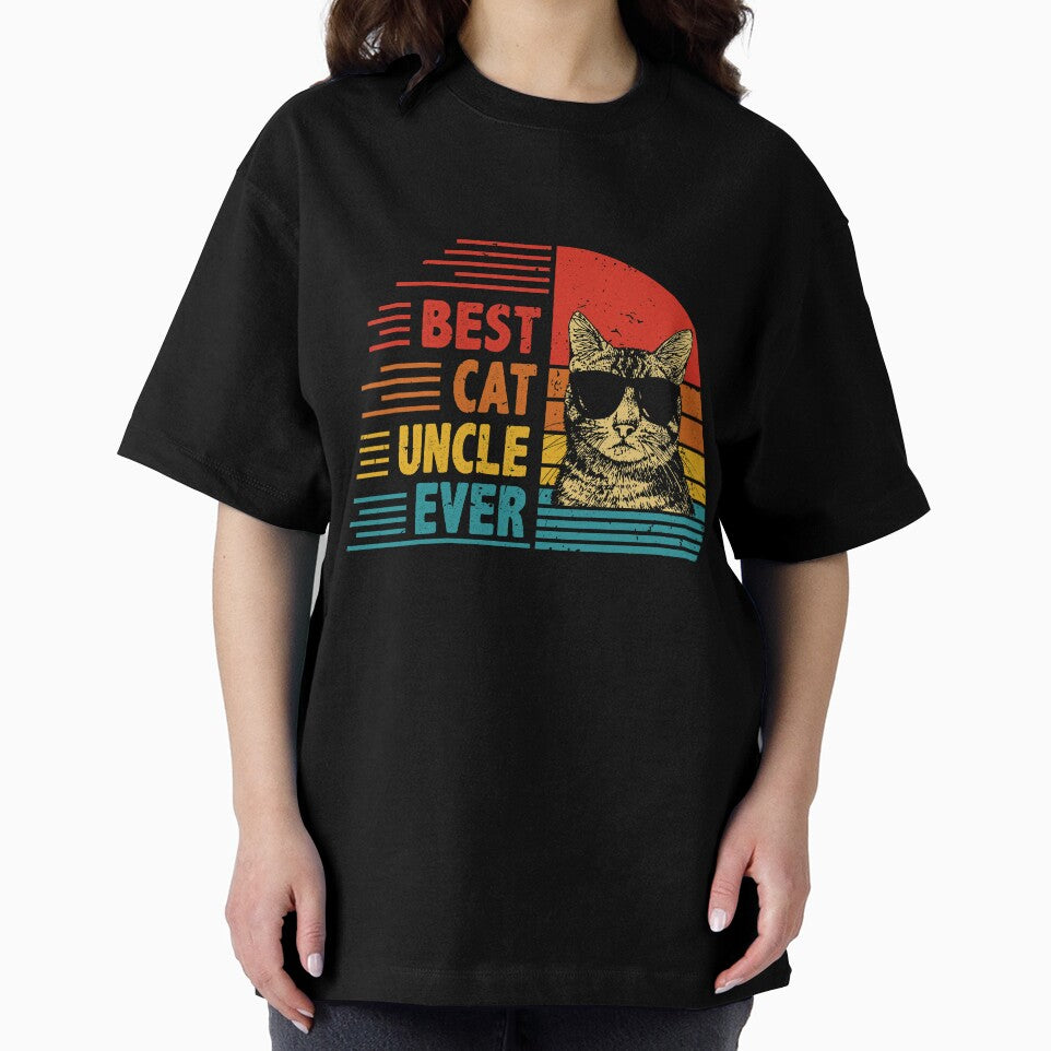 Vintage Retro Best Cat Uncle Ever Funny Cat Lover Father's Day Gift by EdwinaEmmanoiCo