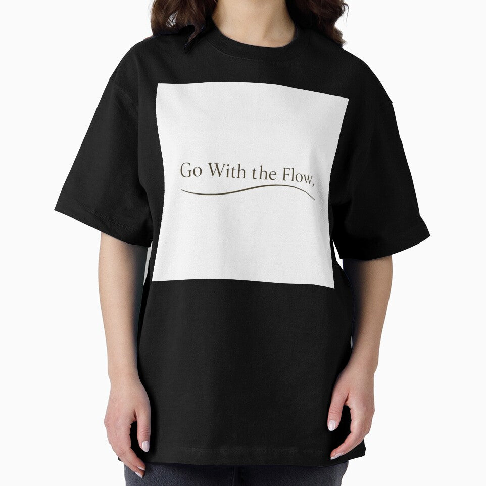 Go With The Flow Minimalist Typography Design by PunchlinePress