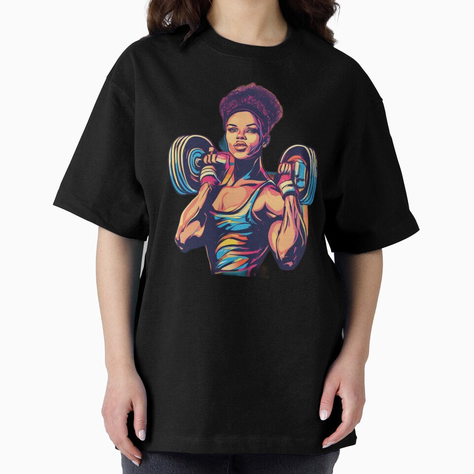 Strong Fitness Woman Illustration – Gym Girl Power Workout Design by Bad7Wear