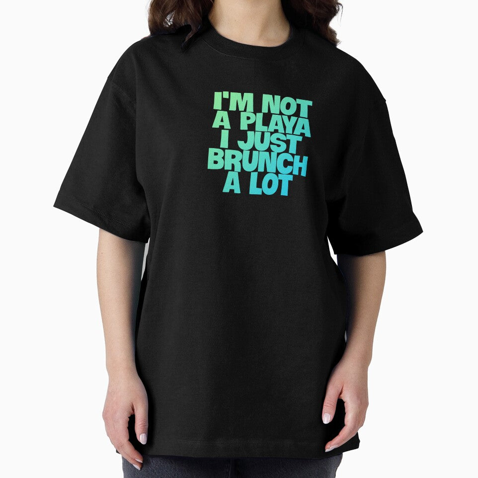I'm Not A Player I Just Brunch A Lot funny quote gift by sanartstudio