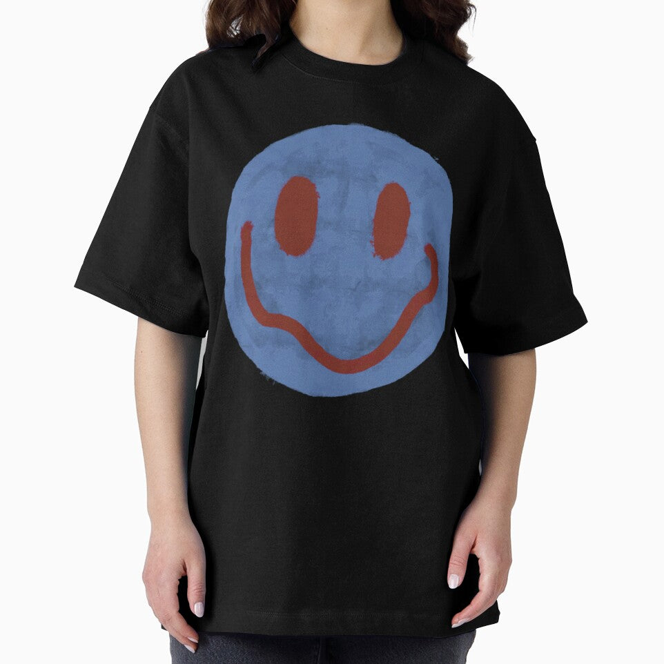 Blue and Maroon Smiley Face cute by PorterMoyer