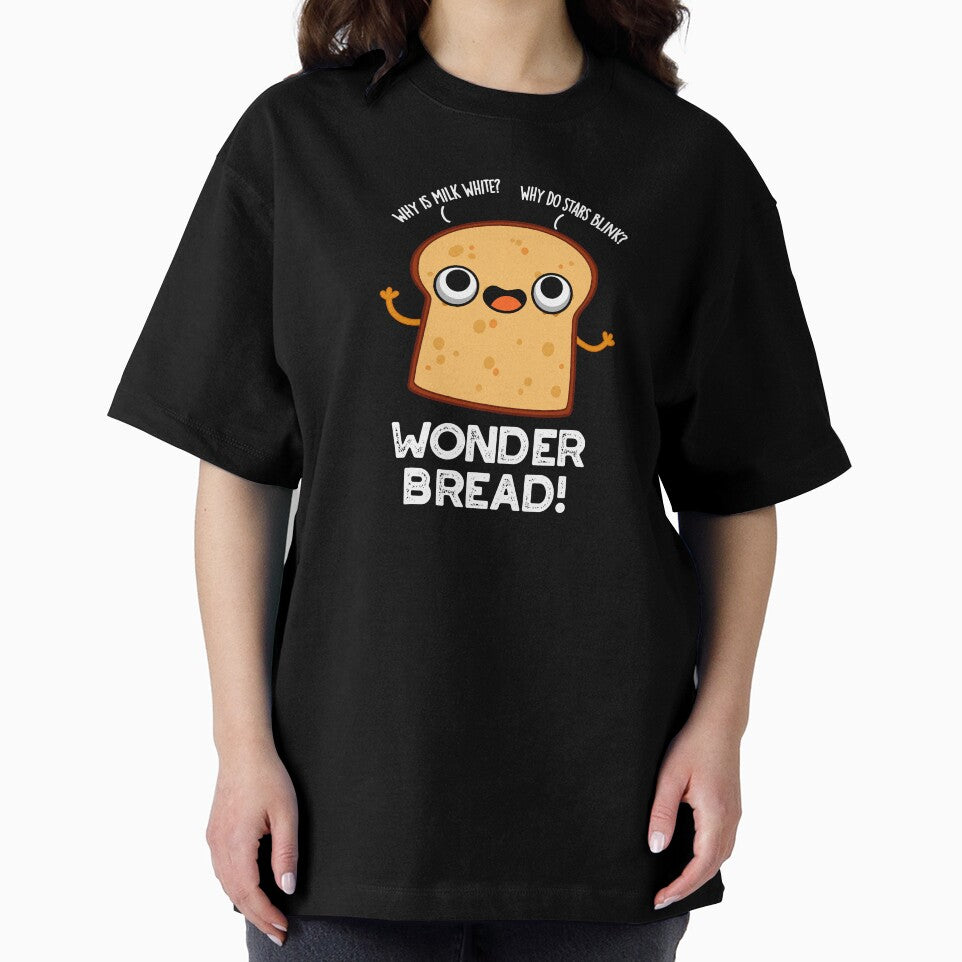 Wonder Bread Funny Food Pun (Dark BG) by punnybone