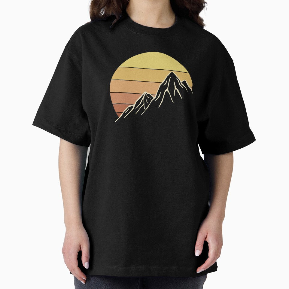 Retro Mountain Sunset by SommersethArt