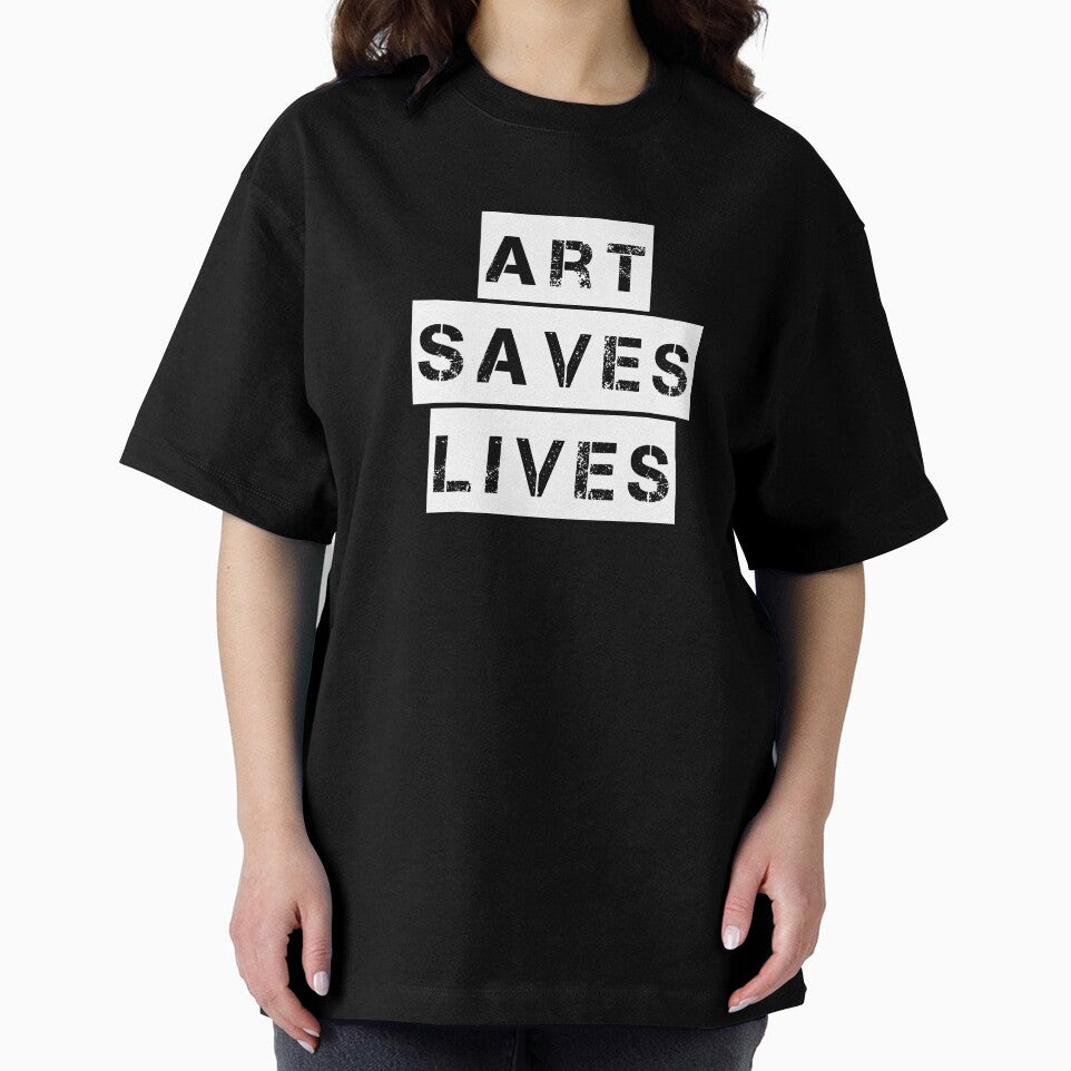 Art Saves Lives - white and black creativity quote by thephoenixsoul
