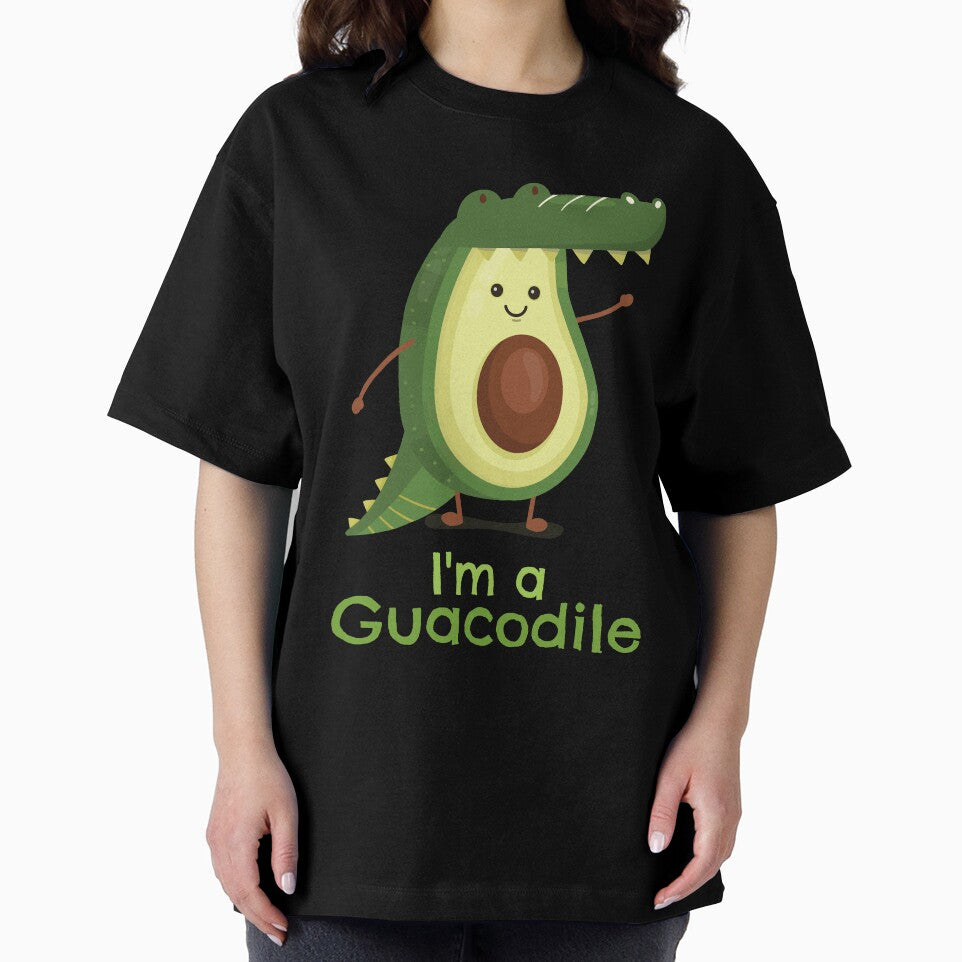 Cute Avocado Guacamole Crocodile Guacodile by Maria Garcia
