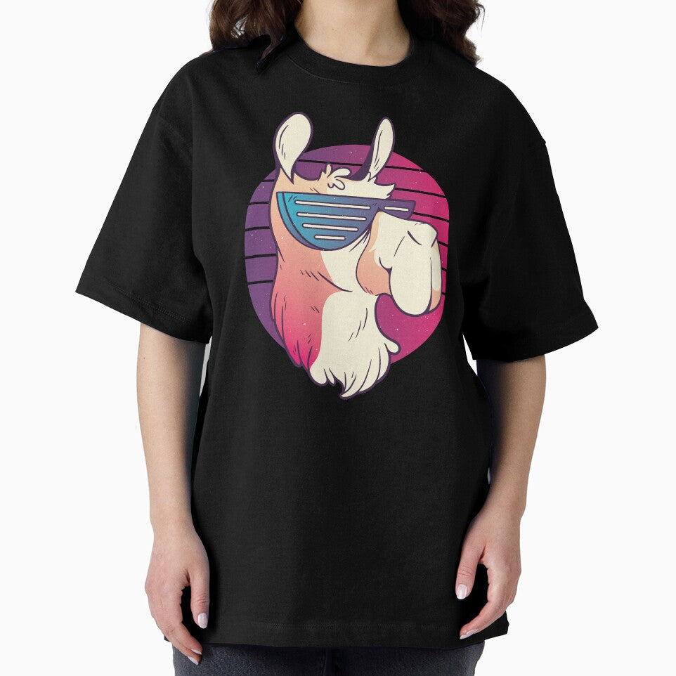 Cool Llama With Sunglasses - 80s 90s Retro Nostalgia by AaaleXX