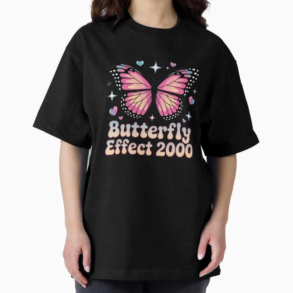 Y2K Glowing Pink Butterfly Effect 2000 - Chrome Wings & Neon Sparkle by mo-carnival