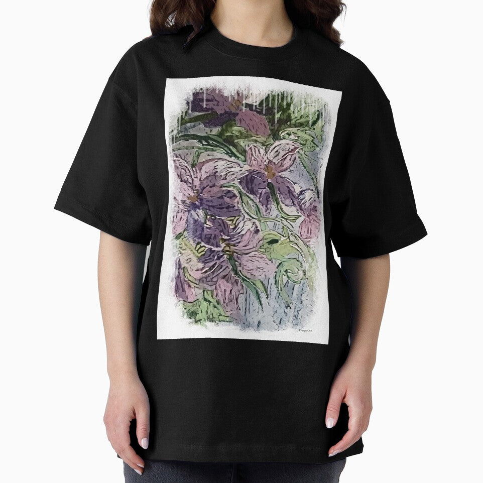 Purple and Pink Flower Garden by EloiseArt