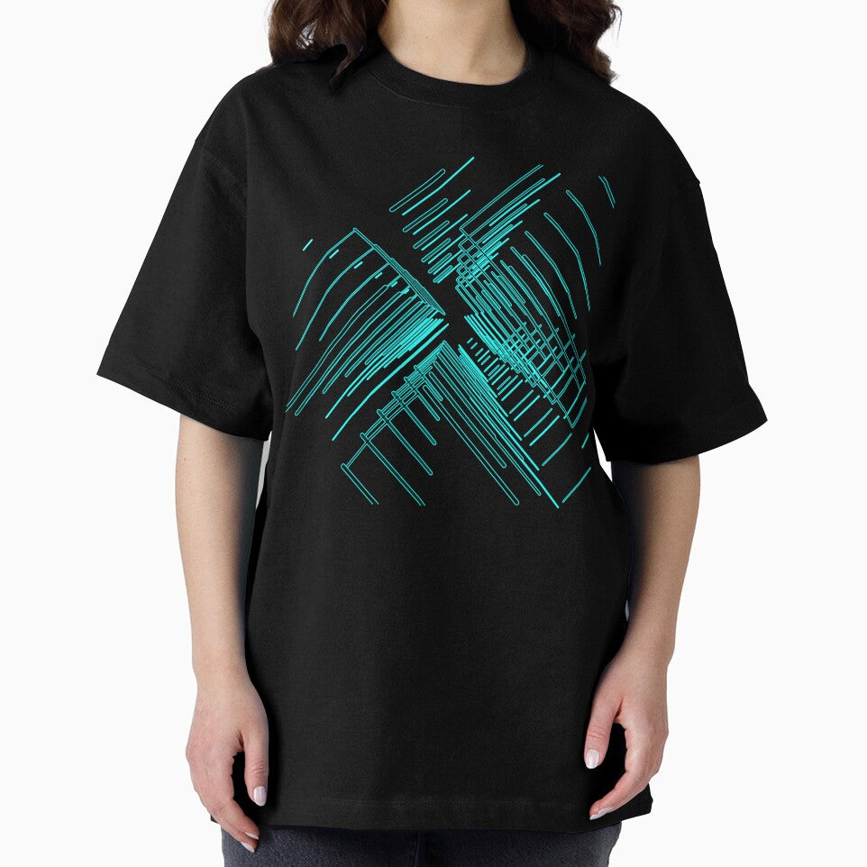 Galaxy space geometric blue black by Carolina Salazar