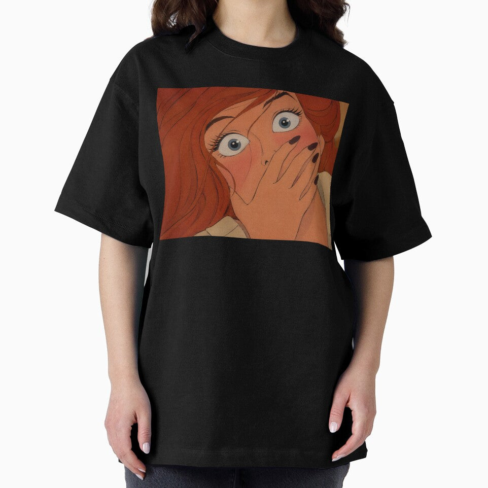 Redhead Shock Reaction – Retro Anime Expression Art by  Hollow Moon Studios.