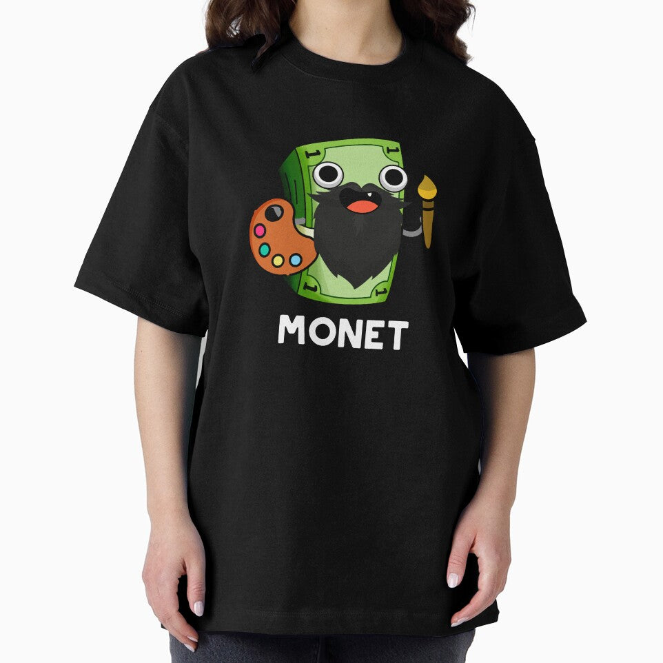 Monet Funny Artist Money Pun (Dark BG) by punnybone