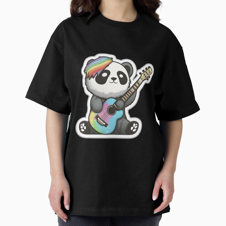 Goth Panda EMO Rock Sticker - Goth Pandas Rock On by sgibby80