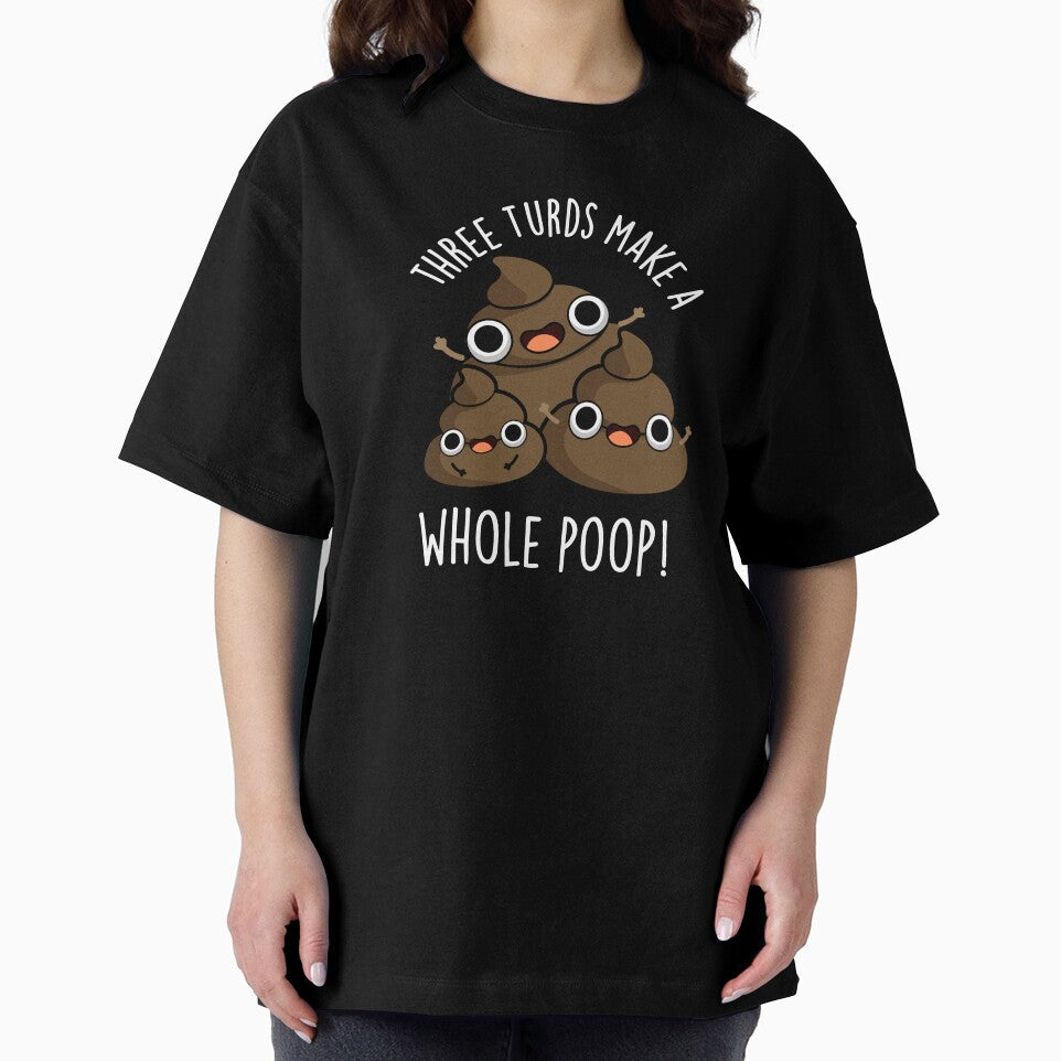 Three Turds Make A Whole Math Funny Poo Pun (Dark BG) by punnybone