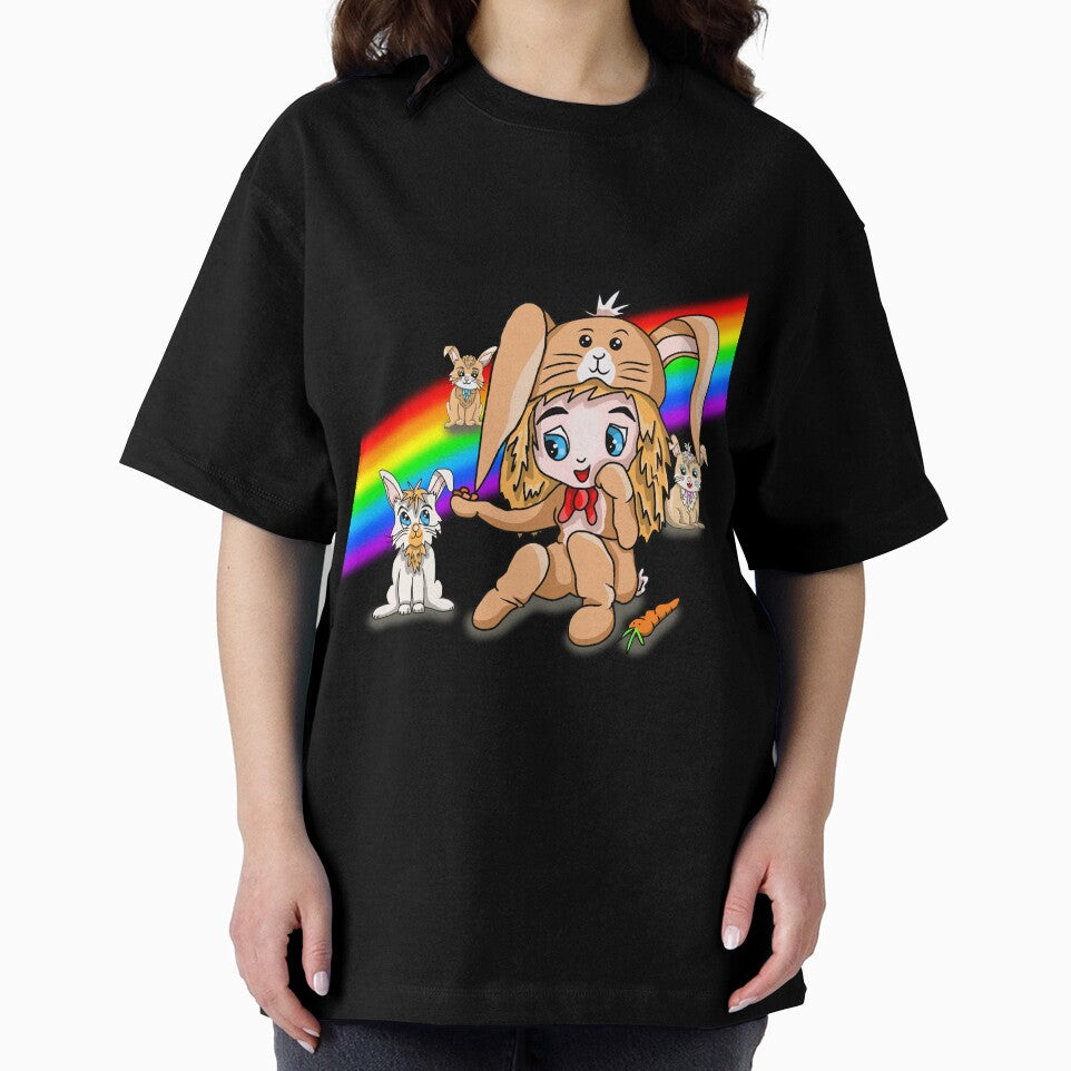 rainbow cartoon rabbit by BeingNow