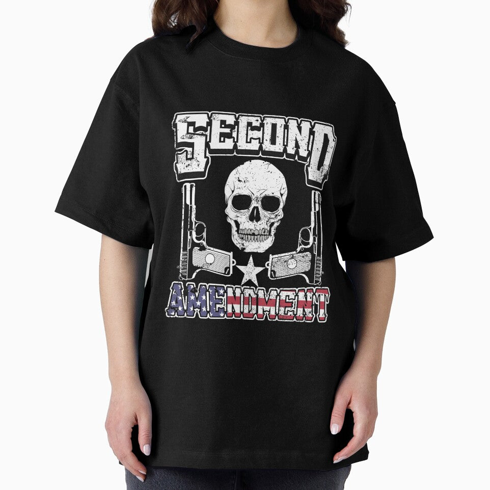 Second Amendment T-Shirt | USA Guns and Skulls Tee by AllStarMerch