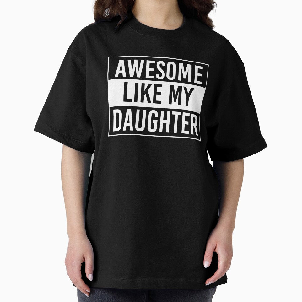 Awesome Like My Daughter Shirt. Funny Dad joke Shirt. Father's day Shirt. Funny Dad Sticker. Dad Socks. Gift for Father. Funny Husband Shirt. Gift for him. Papa Shirt. by Aknarin Thika