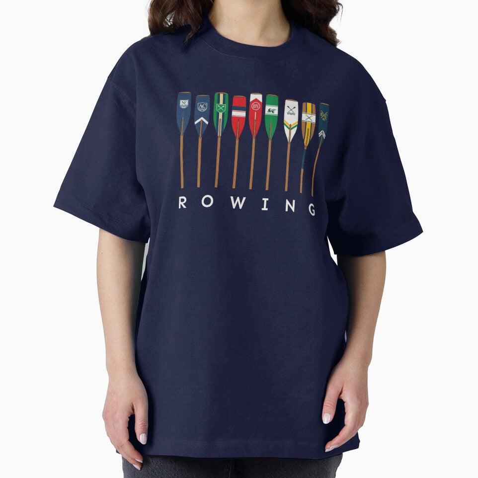 Rowing Oars Illustration Classic Nautical Sport Art by KiwiRider