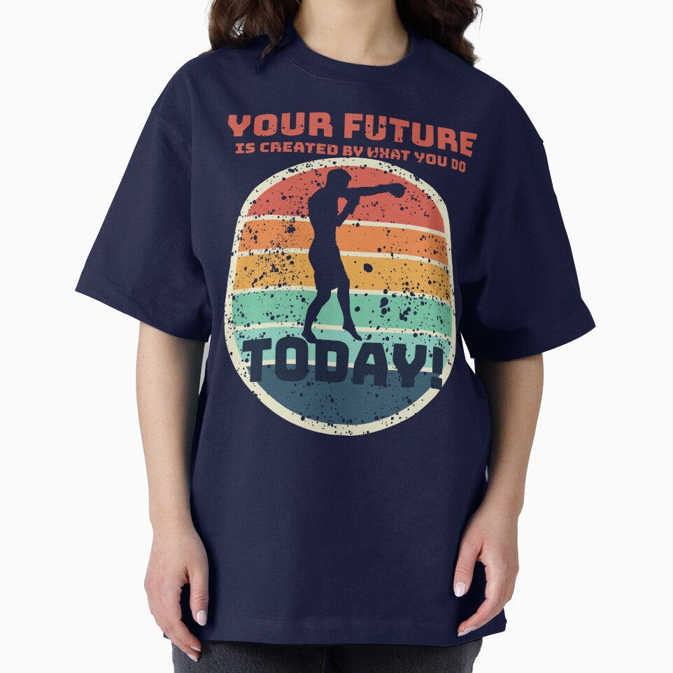 Motivational Boxing Quote – Your Future Is Created Today by positive vibes