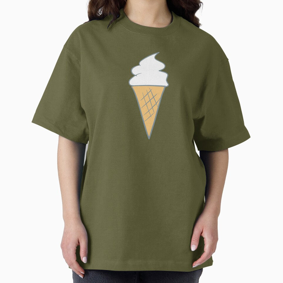 Soft-Serve Cartoon Style Vanilla 99 Ice Cream Green by Karen Ekdahl