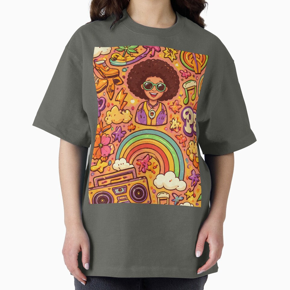 Hippie Style from 60s-70s: Peace and Love Pattern by Arte Cartoon From TagTeam Group