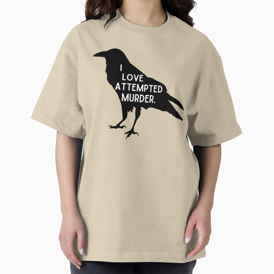 I love attempted murder Halloween crow pun by TheWaterBirds