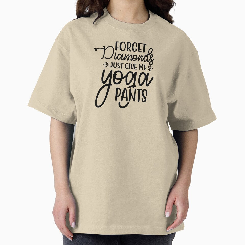 Yoga Saying Forget Diamonds Just Give Me Yoga Pants Motivational Quote by SoccaTamam