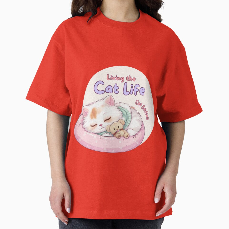 Living the Cat Life | Cute Cat Lover Design by CuteVibesStudio