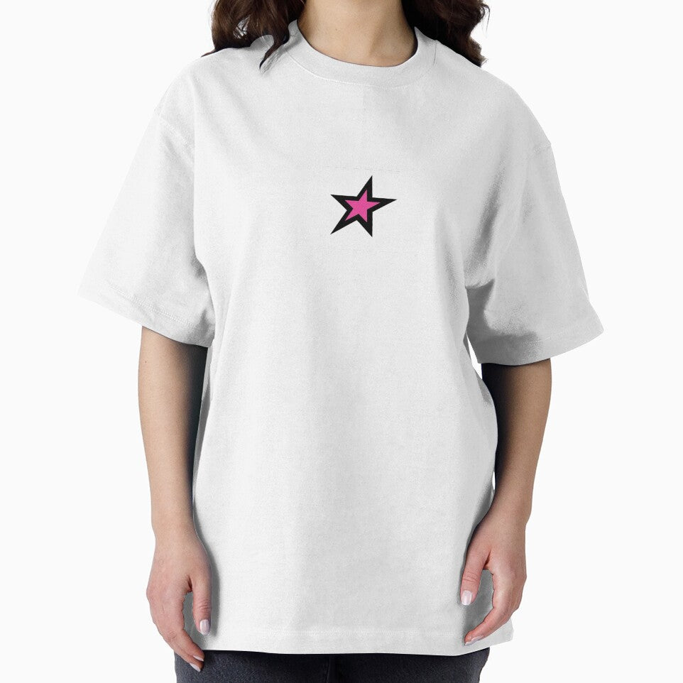 Pink + black star design by abbiejem
