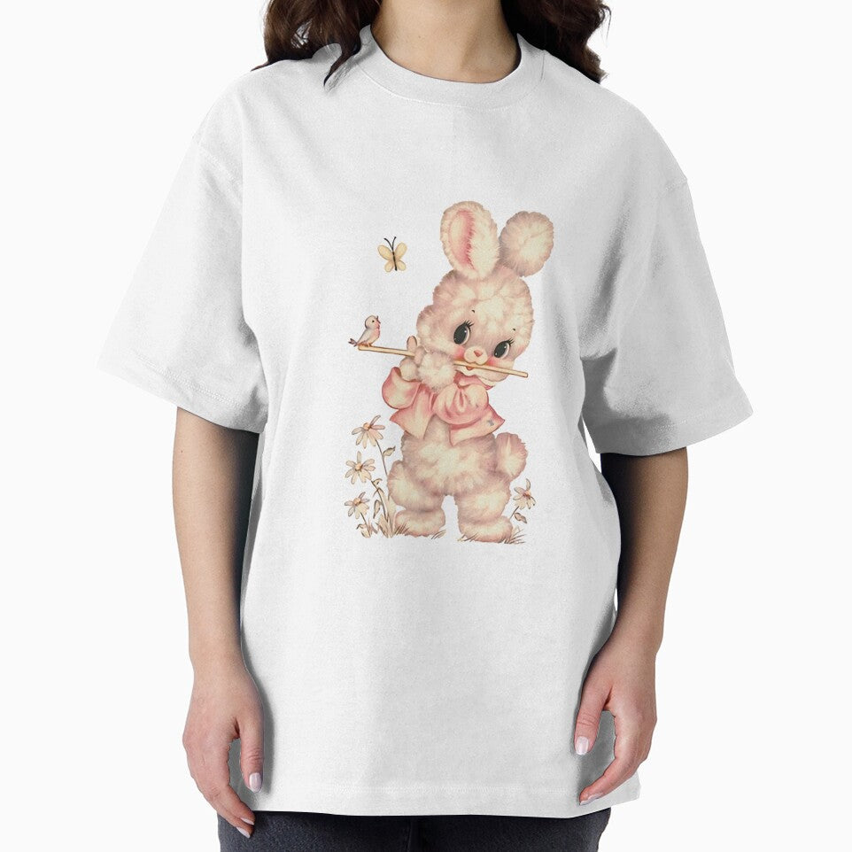 Vintage Kawaii Kitsch Bunny Rabbit Music Meyercord Decal by knickeryknackry