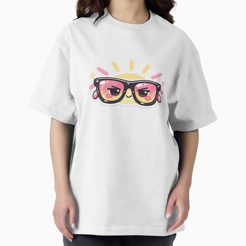 Cute Kawaii Sunglasses Character – Cool Summer Vibes Sticker by DesignEG