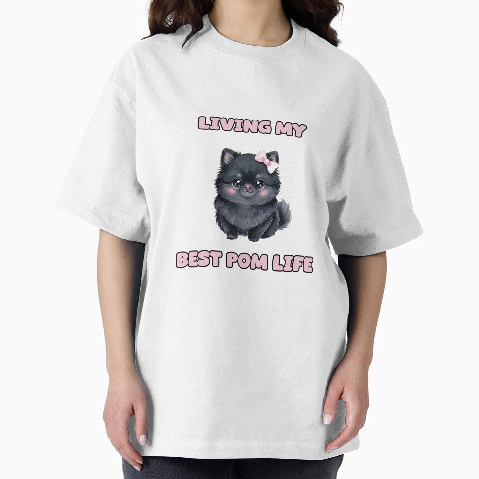 Living My Best Pom Life Pomeranian Lover Design by NatureUnleashed
