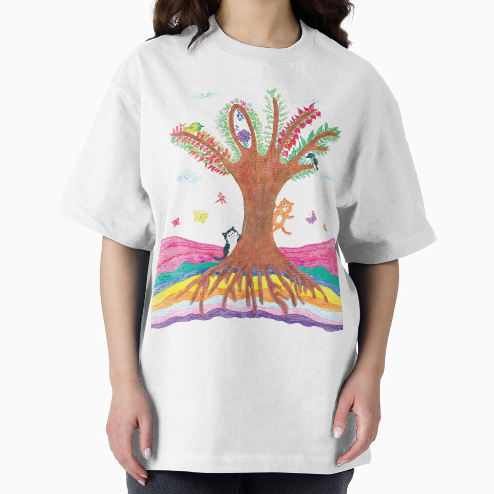 Love tree alphabet whimsical garden (White) by bittergodart