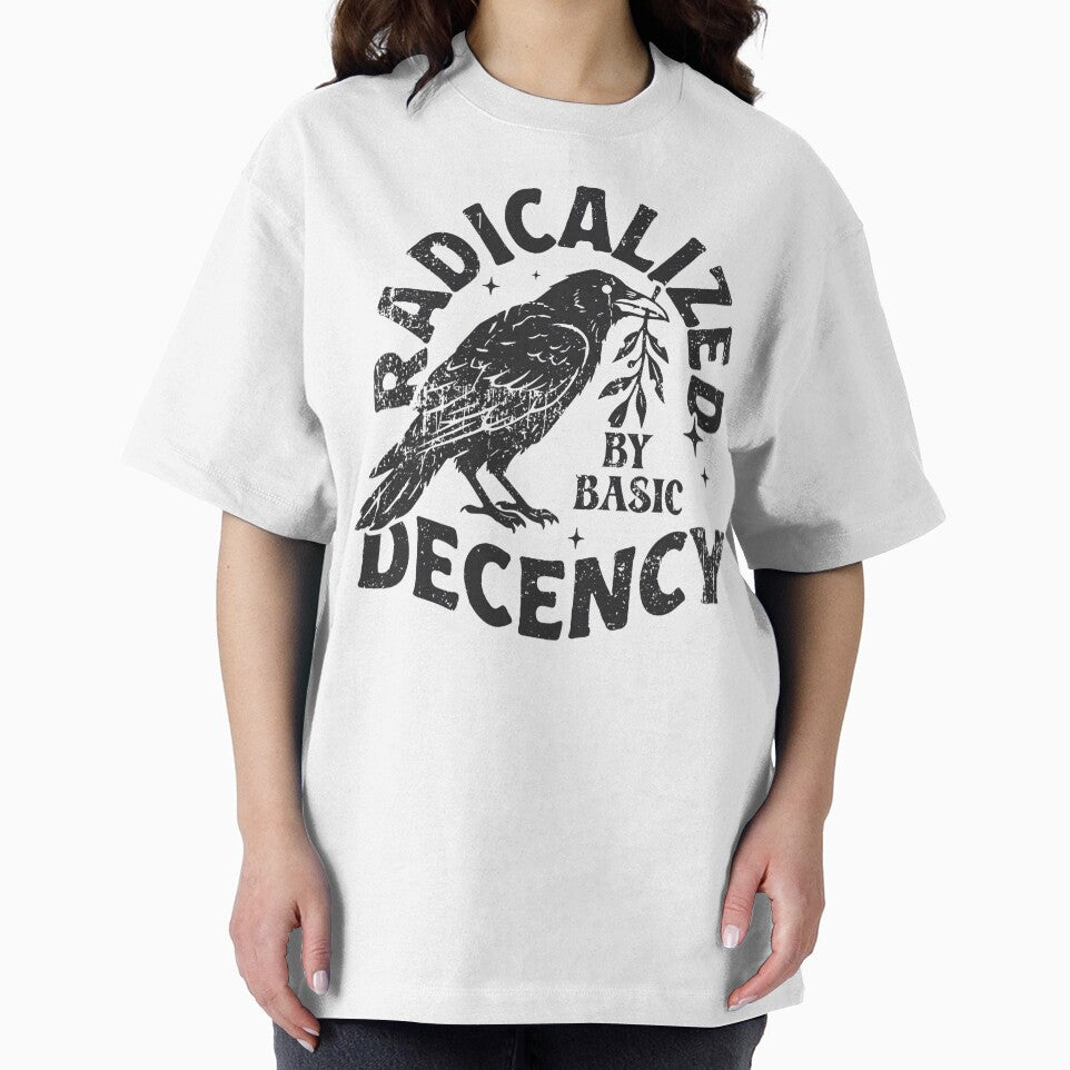 Radicalized By Basic Decency Raven Crow Justice Bird Artwork by susannenovak