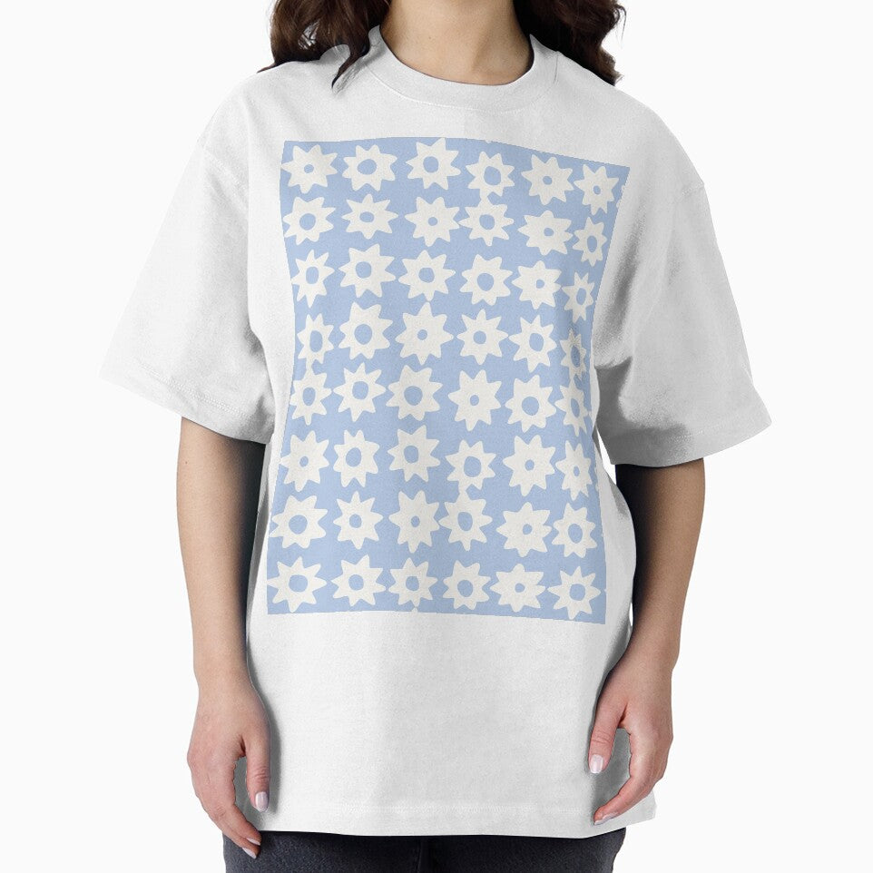 BOHO STAR PATTERN PASTEL BLUE by blomastudios