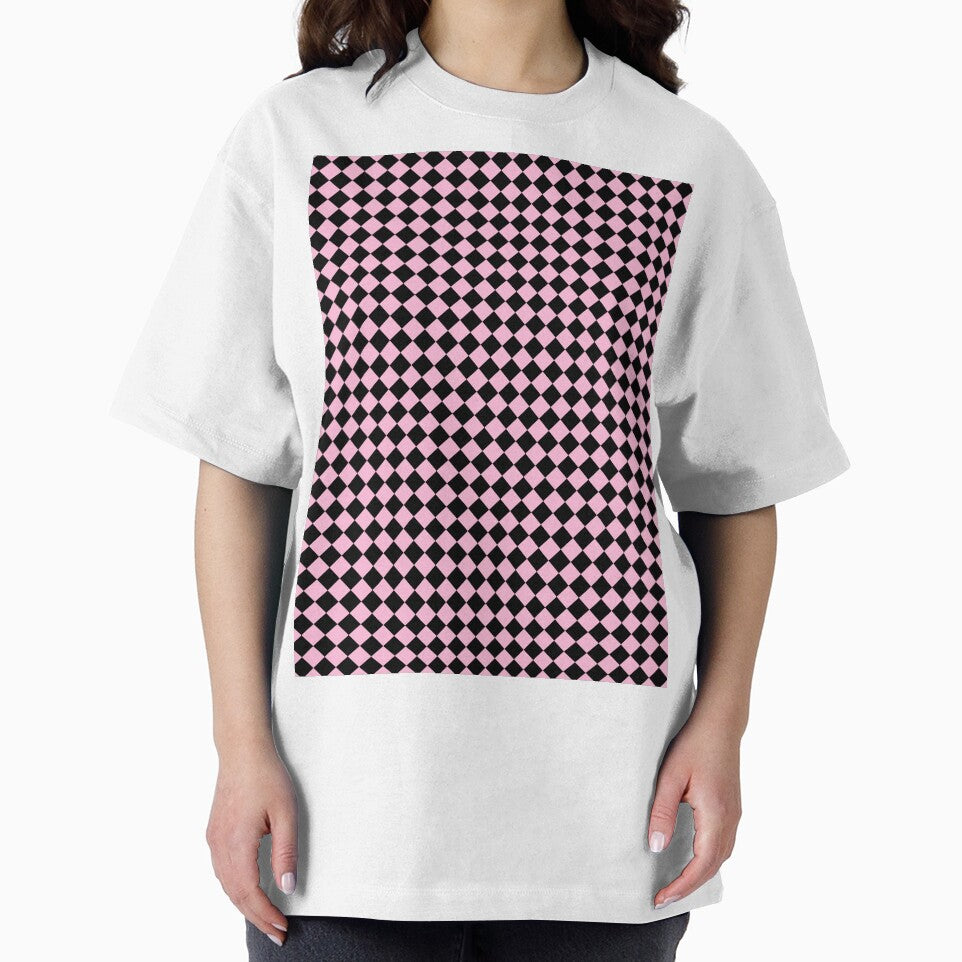 Black and Cotton Candy Pink Diamonds by ColorsPatterns