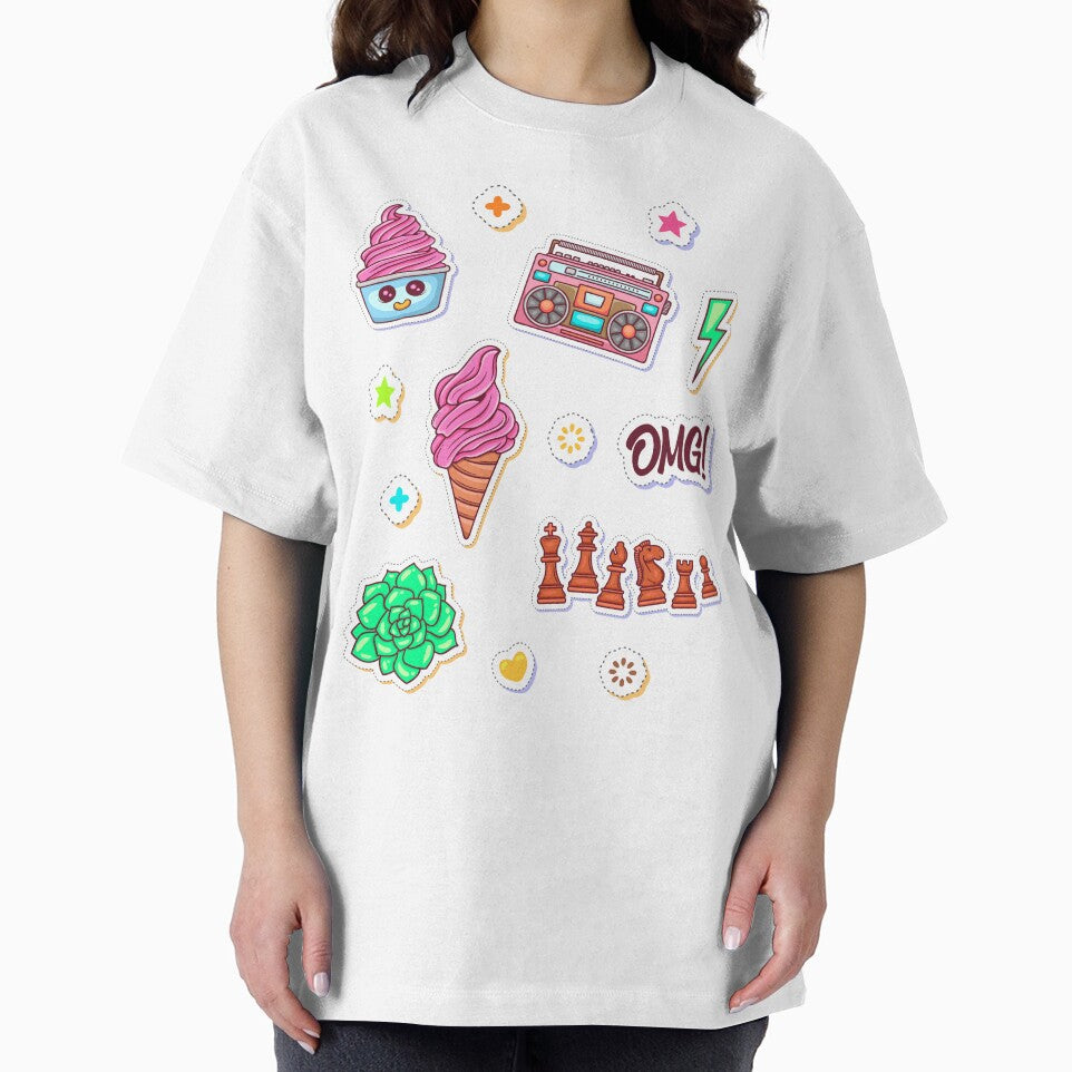OMG and Ice Cream Coloring Pop Art Stylish by Art Wear Nation